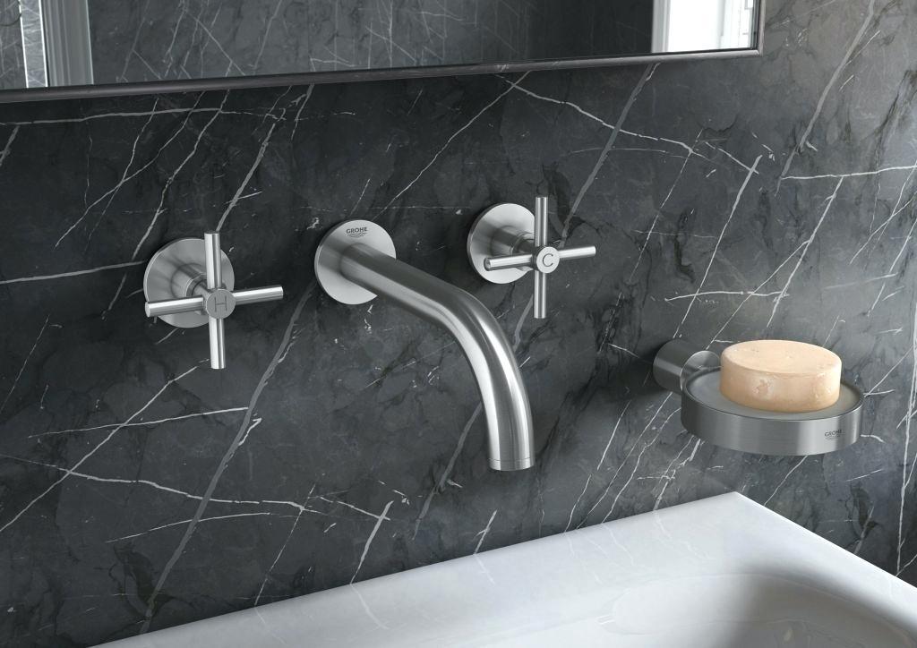 Rubinetto per lavabo - miscelatore monocomando alto - 4025G - design  moderno - gunmetal