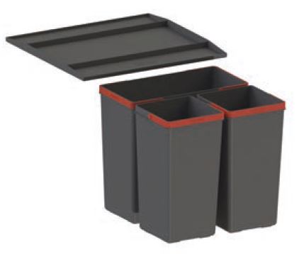 Cubo de basura sin tapa de 100 litros. Venta online de cubos de basura