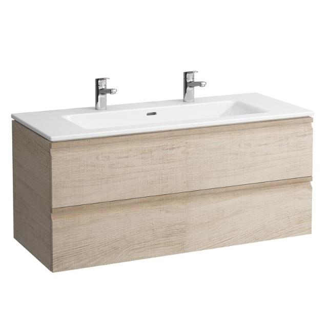 Ikon S mueble baño doble lavabo 2 cajones suspendido blanco brillante