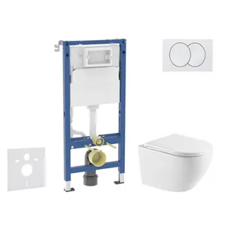 WC-Sets mit weißem WC
