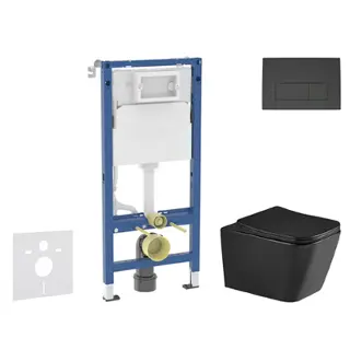 WC-Sets mit schwarzem WC