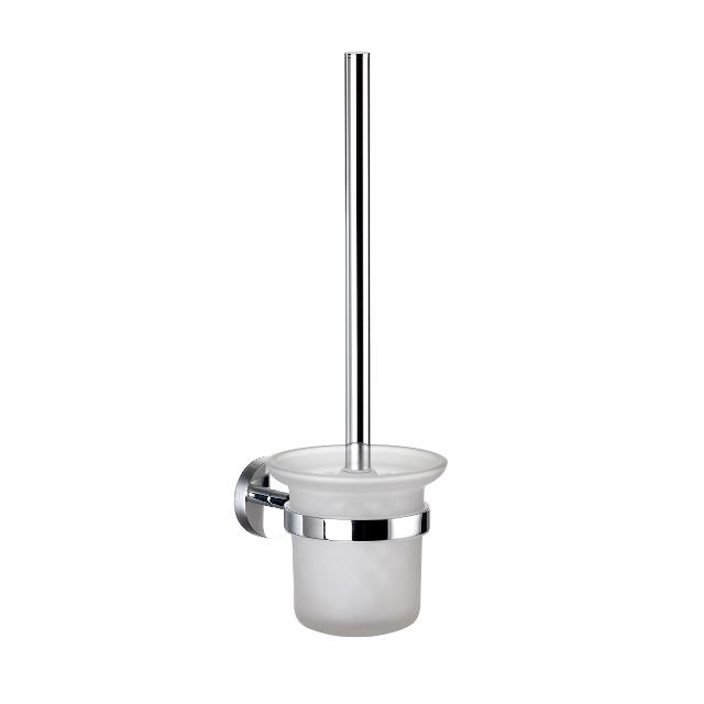 kielle Vega - Escobilla de WC de pared, con soporte, cristal/negro mate  40518004