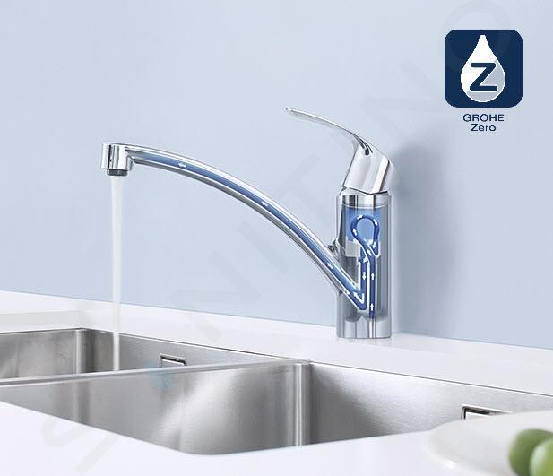 Grifo de cocina monomando extraíble caño alto GROHE Feel Clova 2 funciones  cromo