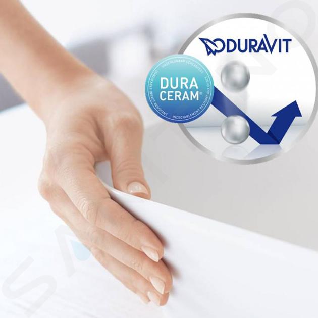 Duravit DuraSquare - Waschtisch Compact 600x400 mm, mit 1 Hahnloch,  DuraCeram, Alpinweiß 2356600041