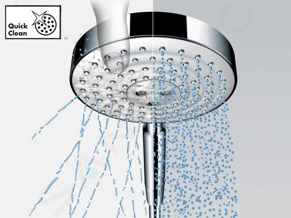 hansgrohe Raindance Select S - Pommeau de douche économie d'eau avec 9  l/min (EcoSmart), Douchette à main avec 3 types de jet, Douchette ronde