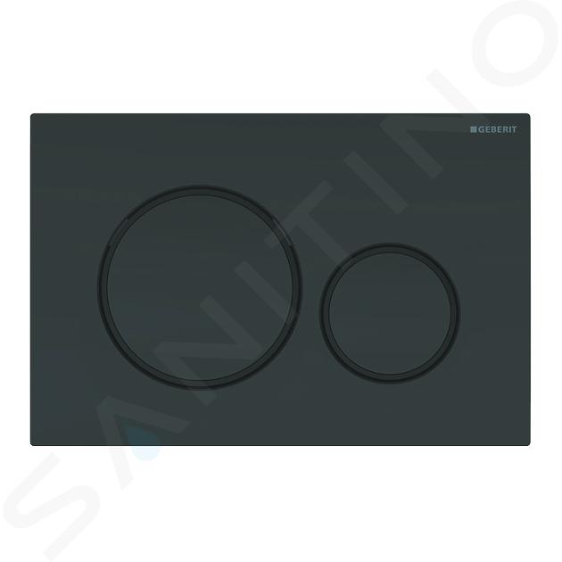 Geberit Sigma20 - Ovládací tlačítko pro 2 množství splachování, černá/černá mat 115.882.DW.1IIJ1