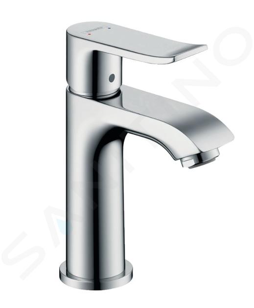 Hansgrohe Metris New - Páková umývadlová batéria 100, s výpusťou, chróm 31088000IIJ3