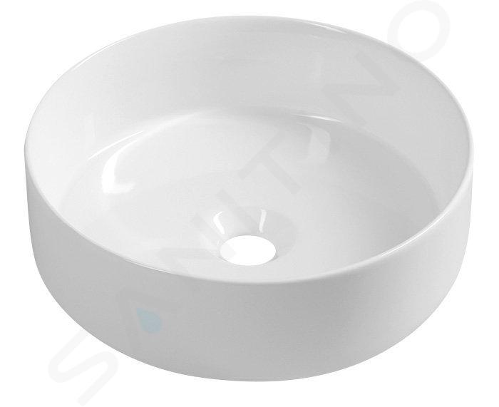 Sapho Lavabos - Lavabo sobre encimera, diámetro 36 cm, sin rebosadero, blanco 10NF65036