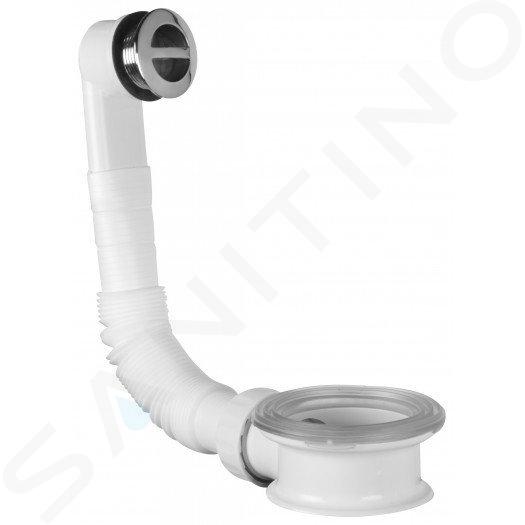 Sapho Accessori Omp Tea - Troppopieno per lavabo, bianco/cromo 247.304.0