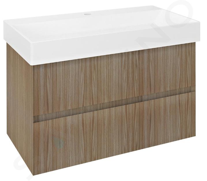 Sapho Filena - Meuble pour lavabo, 82x52x43 cm, 2 tiroirs, chêne FID1285D