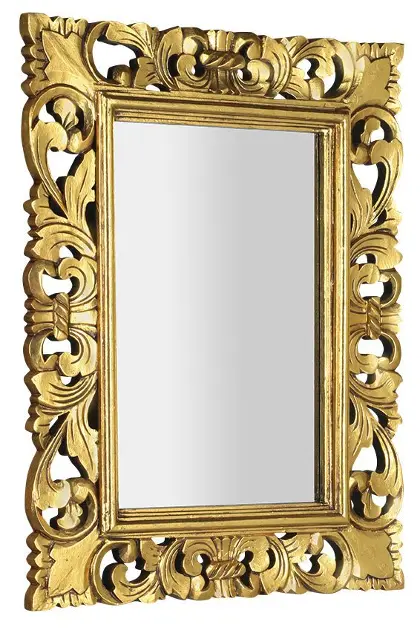 Sapho - Samblung spejl i ramme, 60x80 cm, guld IN121