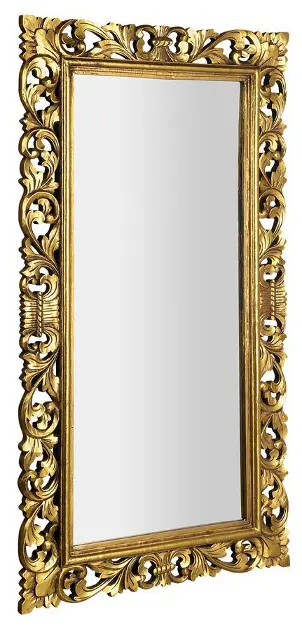 Sapho - Scule spejl i ramme, 80x150 cm, guld IN338