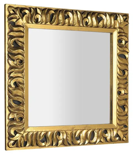 Sapho Specchi - Specchio Zeegreas in cornice, 900x900 mm, oro IN416