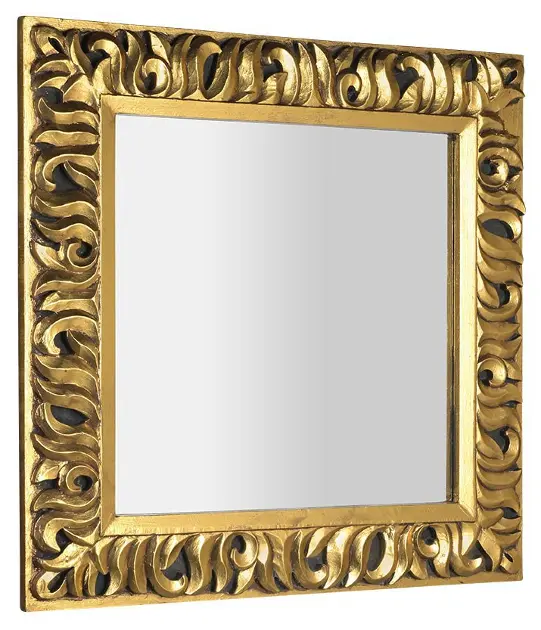 Sapho - Miroir Zeegreas dans un cadre, 90x90 cm, doré IN416