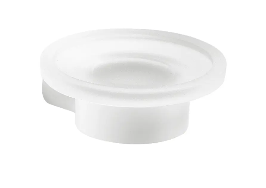 Sapho Gedy Pirenei - Savonieră cu suport, alb mat/sticlă satinată PI1102