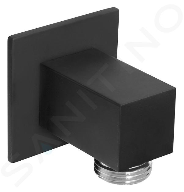 Sapho Duchas - Codo de pared, negro mate SG302NE