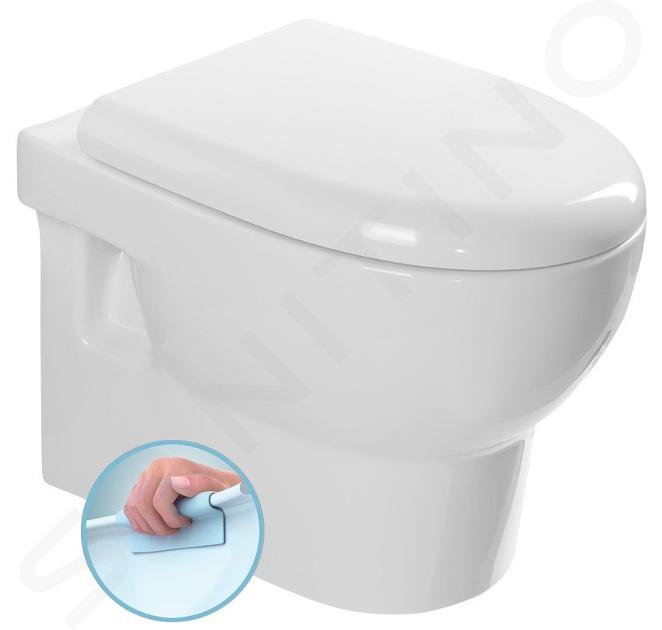 Aqualine Ceramika - Wisząca miska WC Absolute, bez kołnierza, biała 10AB02002