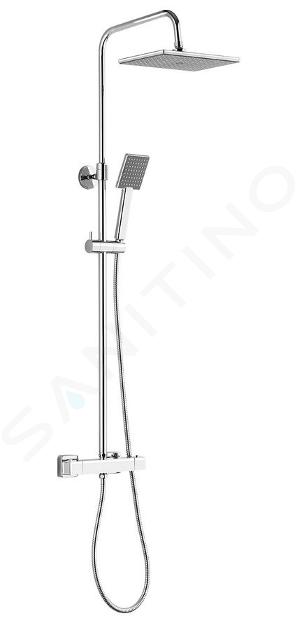 Aqualine Douches - Set de douche Talia avec thermostat, 255x180 mm, chrome SL440