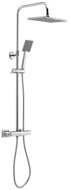 Aqualine - Brusesæt Talia med termostat, 26x18 cm, krom SL440