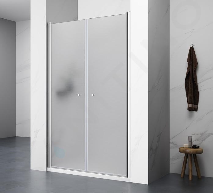 Aqualine Douchebakken - Douchedeur Pilot, tweedelig 80 cm, glanzend aluminium/glas Brick PT082