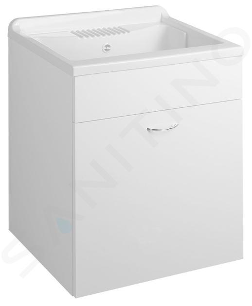 Aqualine Keramia Fresh - Meuble lavabo, 595x700x494 mm, blanc 57035