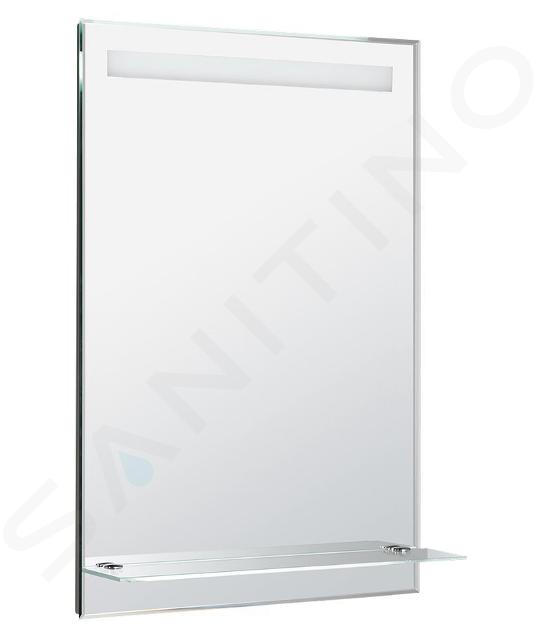 Aqualine Accessoires - Miroir avec éclairage LED, 60x80 cm, tablette en verre ATH53