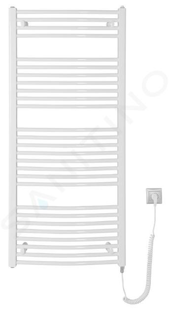 Aqualine Toalleros eléctricos - Calefactor eléctrico Orbit-E, 60x132 cm, 600 W, blanco ILEO36T