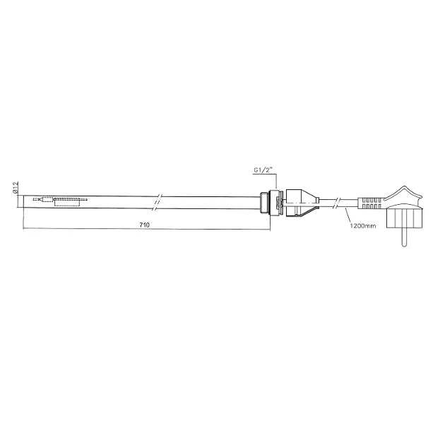 Elemento Riscaldante A Cartuccia 3/4" 26,4 Mm, Flangia AC 220V 1000W In Acciaio Inox Per Riscaldamento A Immersione