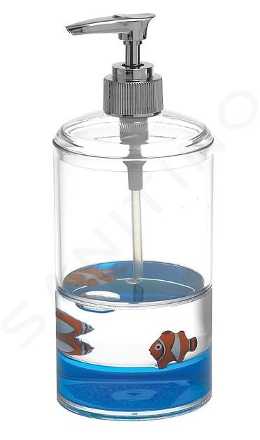 Aqualine Pyxis - Zeepdispenser Nemo voor staand, helder/blauw PY8089