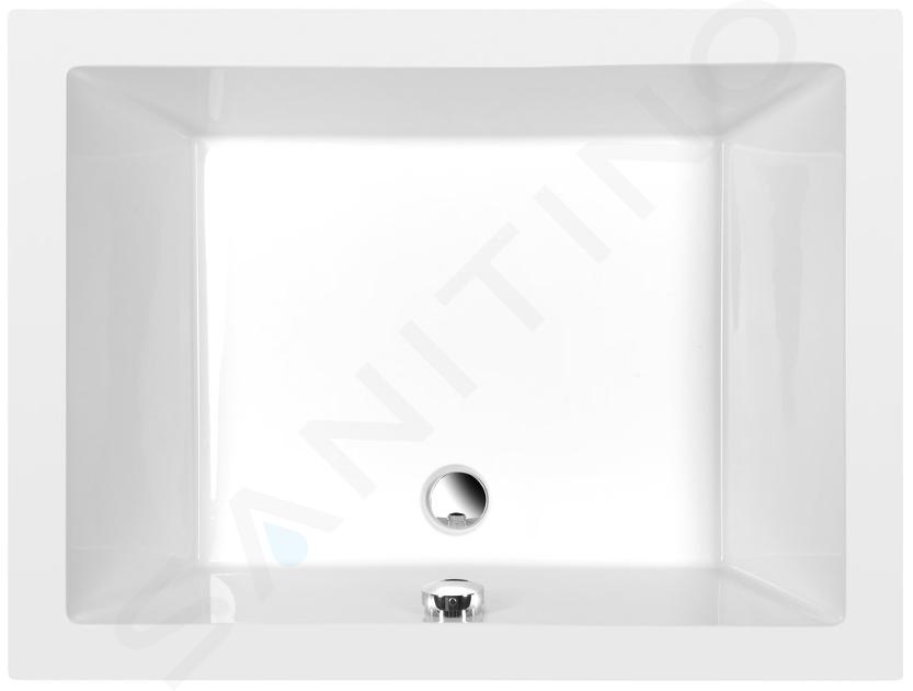 Polysan Deep - Plato de ducha profundo con construcción, 100x75x26 cm, blanco 72880