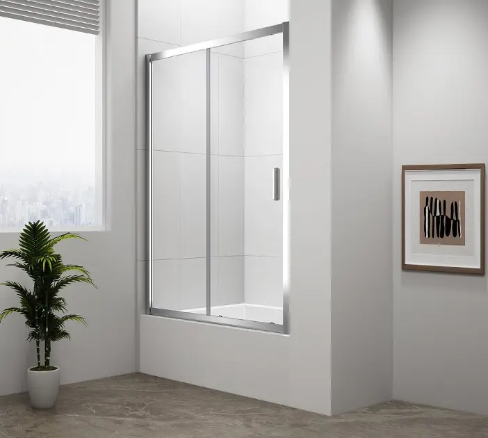 Polysan Deep - Duschpendeltür 1300, Aluminium glänzend/Klarglas MD1316