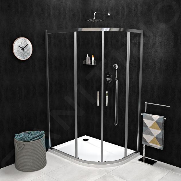 Gelco Sigma - Cabine de douche Simply 1000 x 800 mm, Coated Glass, aluminium brillant/verre clair GS1080