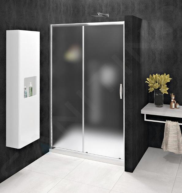 Gelco Sigma - Sprchové dveře Simply dvojdílné 120 cm, Coated Glass, lesklý hliník/sklo Brick GS4212