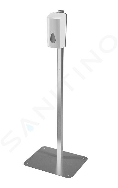 Sanela Automatický dávkovač tekutej dezinfekcie s oceľovým stojanom, nerezová/biela SLDN 08EDS