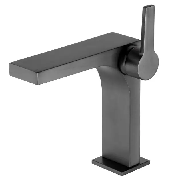 Keuco Edition 11 - Bateria umywalkowa z odpływem, czarny szczotkowany chrom 51102130000