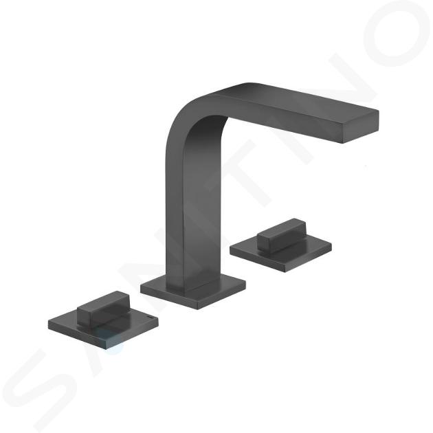 Keuco Edition 11 - Miscelatore da lavabo, montaggio a 3 fori, cromo nero 51115130100