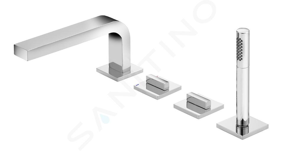 Keuco Edition 11 - Grifo para borde de bañera, instalación de 4 orificios, cromo 51130010100