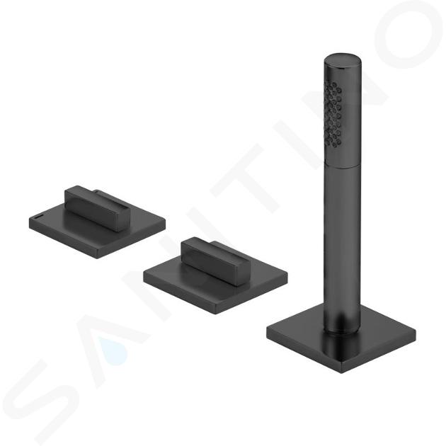 Keuco Edition 11 - Set bordovasca, montaggio a 3 fori, cromo nero 51130130500