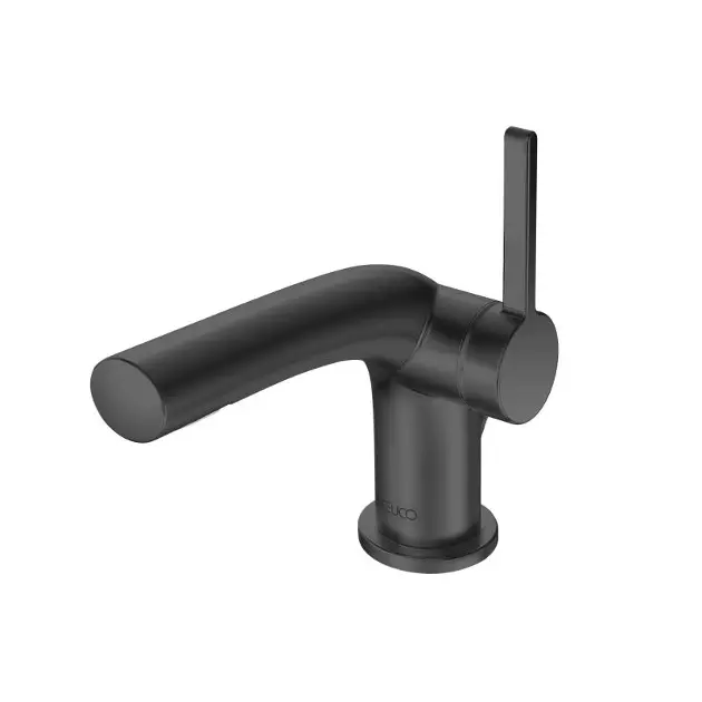 Keuco Edition 400 - Miscelatore da lavabo, con sistema di scarico, cromo nero 51504130000