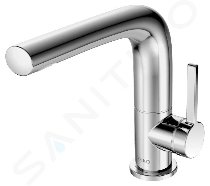 Keuco Edition 400 - Robinet de lavabo avec bec pivotant et bonde, chrome 51505010000