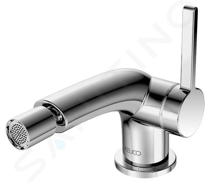 Keuco Edition 400 - Miscelatore monocomando per bidet, con sistema di scarico, cromo 51509010000