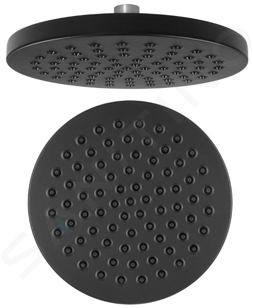 Aqualine Docce - Soffione doccia, diametro 20 cm, nero opaco SC120