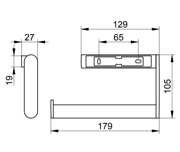 Gatco 4712 Bleu Handtuchring – Verchromt, Modernes Design, Mit Verdeckter Montage, Lebenslange Garantie