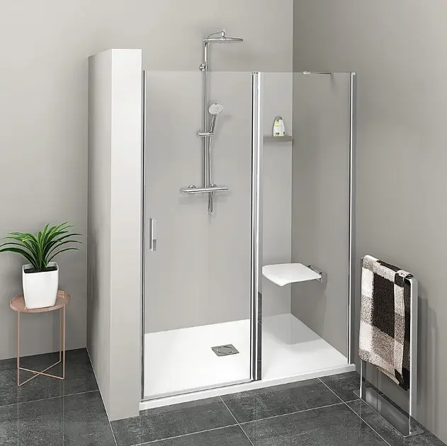 Levně Polysan Zoom Line - Sprchové dveře dvoudílné 90 cm, lesklý hliník/čiré sklo ZL1390