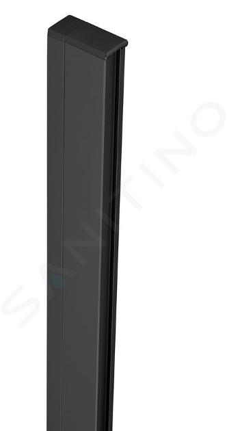 Polysan Zoom Line - Profilé d'extension Black, 15 mm, hauteur 1900 mm, pour profilé pivotant mural, noir mat ZL915B