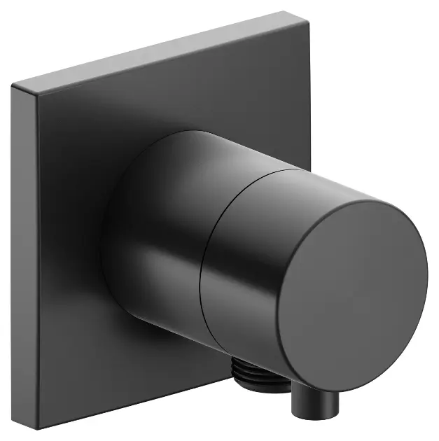 Keuco IXMO - Rubinetto d'arresto ad incasso, con attacco doccia, cromo nero 59541131102