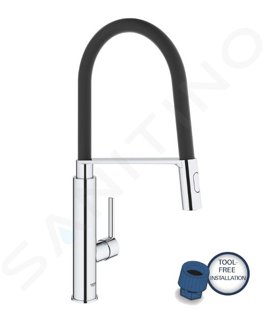 Grohe Feel - Drezová batéria s flexibilným ramenom, chróm 31489000