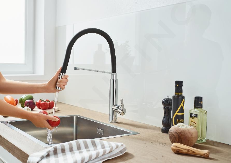 Grohe KKS-31401000 Grifo de cocina con dispensador de jabón en cromo