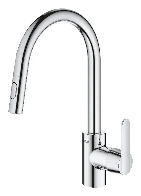 GROHE Get Robinet de cuisine avec mousseur extractible professionnel Chrome  - 30361000 