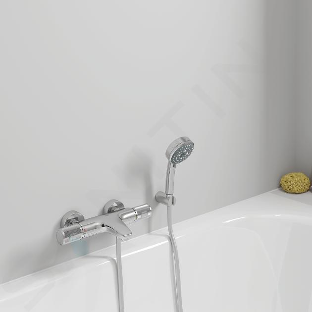 Grohe Precision Feel - Grifo termostático de bañera, cromo 34788000